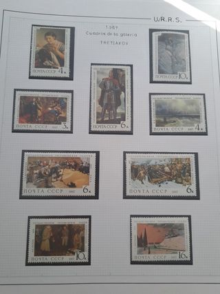 Sellos rusos antigua URSS. Arte. Pintura