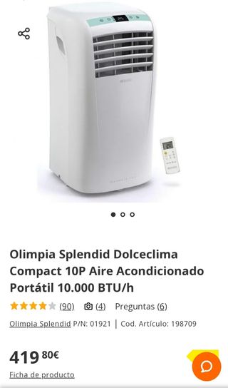 Aire acondicionado portátil