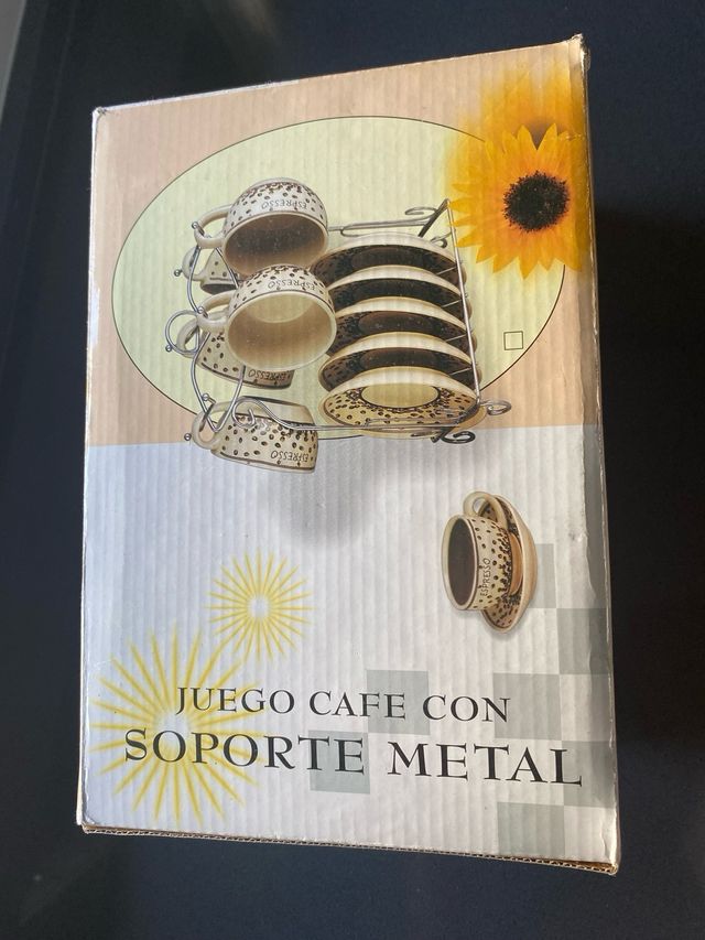 Juego de café con soporte