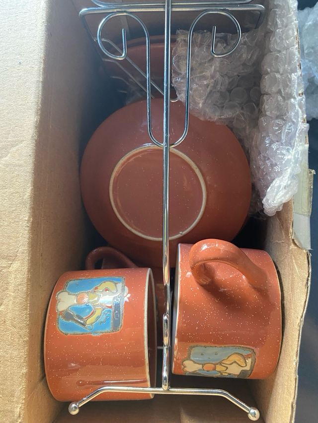 Juego de café con soporte