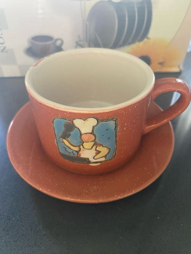 Juego de café con soporte