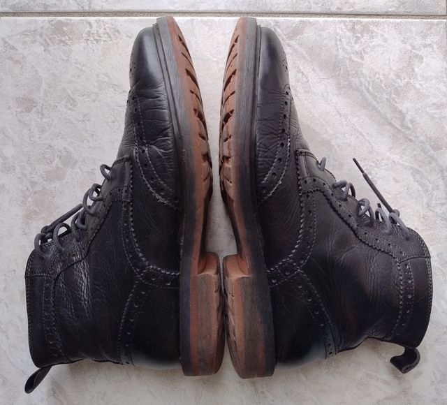 Scarponcini Oxford in pelle nera num. 40