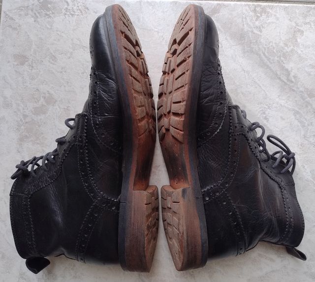 Scarponcini Oxford in pelle nera num. 40