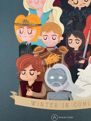 Ilustración Juego de tronos de Andrea Tobar