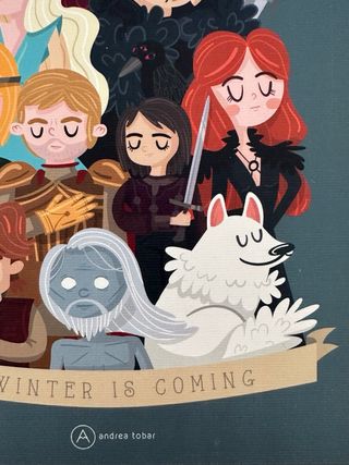 Ilustración Juego de tronos de Andrea Tobar