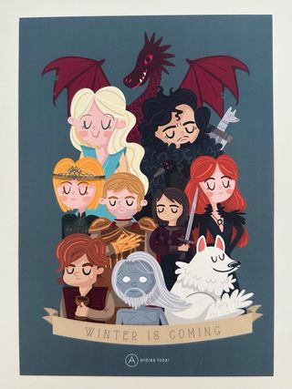 Ilustración Juego de tronos de Andrea Tobar