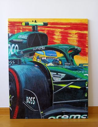 Scalextric Fernando Alonso Aston Martin Pintura