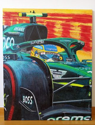 Scalextric Fernando Alonso Aston Martin Pintura