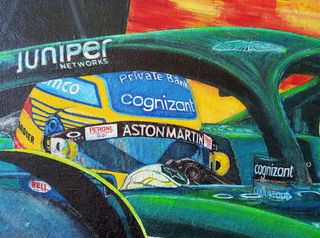 Scalextric Fernando Alonso Aston Martin Pintura