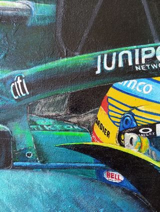 Scalextric Fernando Alonso Aston Martin Pintura