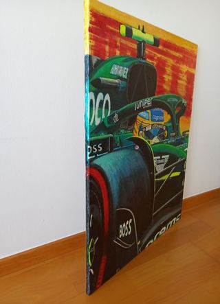 Scalextric Fernando Alonso Aston Martin Pintura