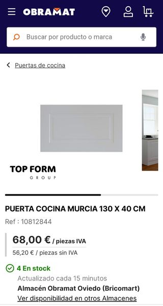 Puertas de cocina y frentes de cajon