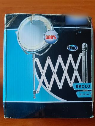 Espejo extensible con luz led