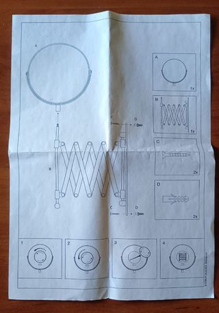 Espejo extensible con luz led