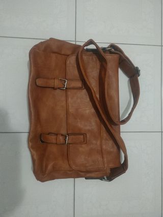 Abrigo piel marrón El Corte Inglés - Talla L