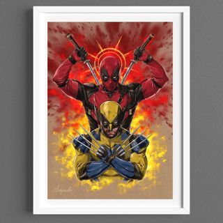 Dibujo / Lámina Deadpool y Wolverine - Lobezno