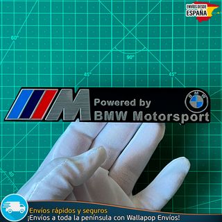 Emblema Logo Powered by BMW M Motorsport Metálico