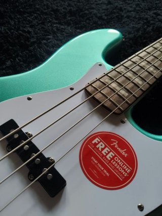 Squier jazz bass activo Affinity mystic seafoam