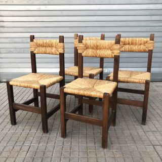 Sillas enea esparto rusticas vintage