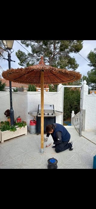 Sombrillas de carri verzo mimbre