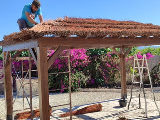 Sombrillas de carri verzo mimbre