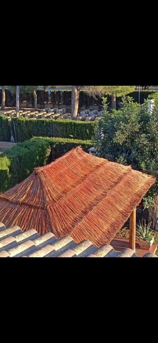 Sombrillas de carri verzo mimbre