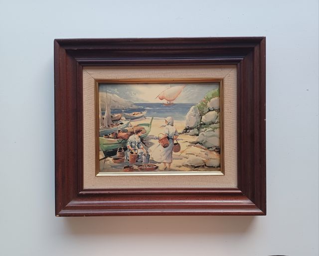 2 cuadros con esmaltes marineros