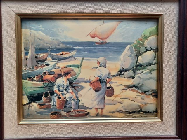 2 cuadros con esmaltes marineros