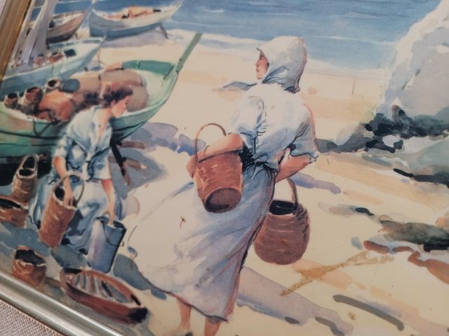 2 cuadros con esmaltes marineros