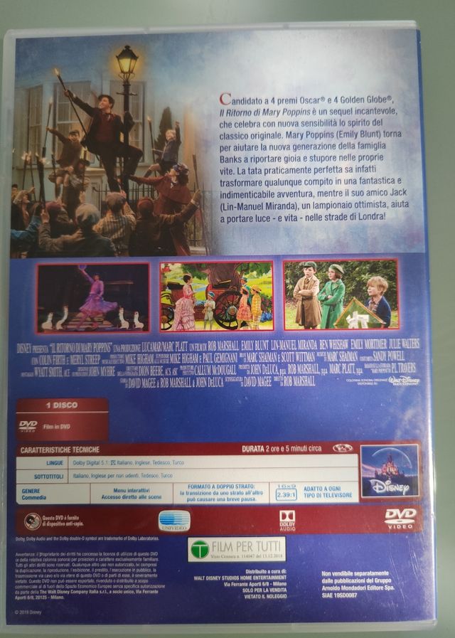 DVD Il ritorno di Mary Poppins