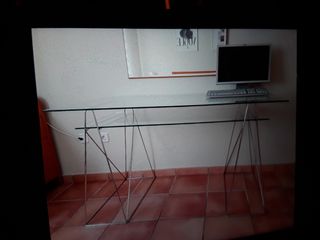 Mesa escritorio cristal