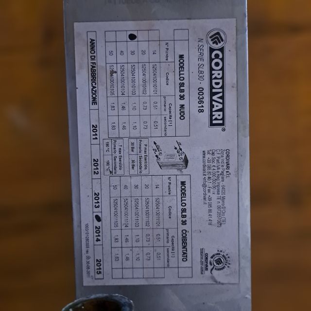 Scambiatore a piastrelle cordivari