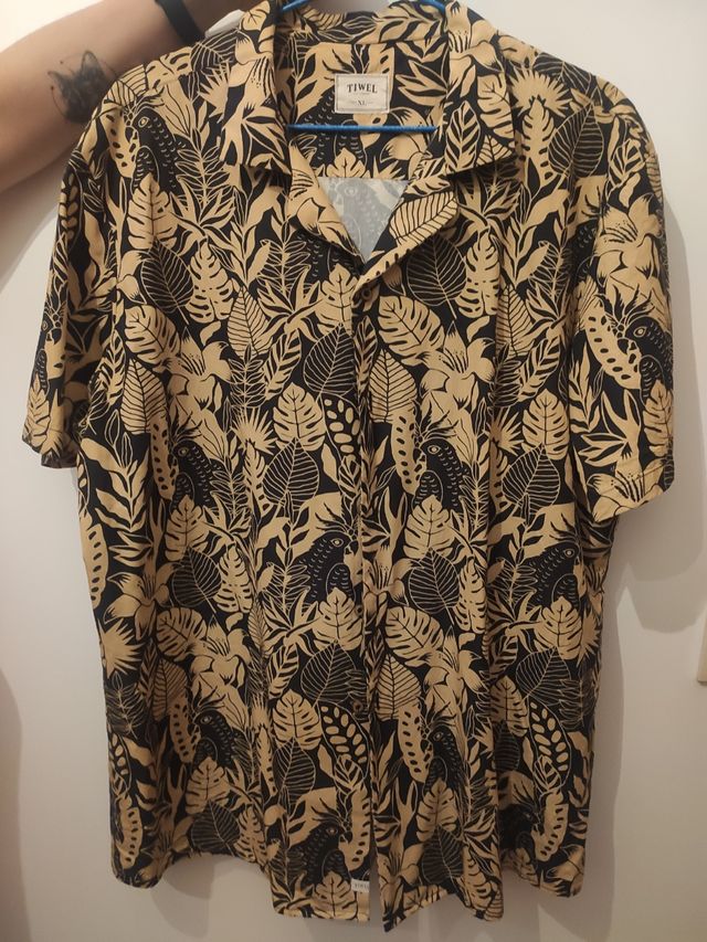 Camisa estampada manga corta Tiwel