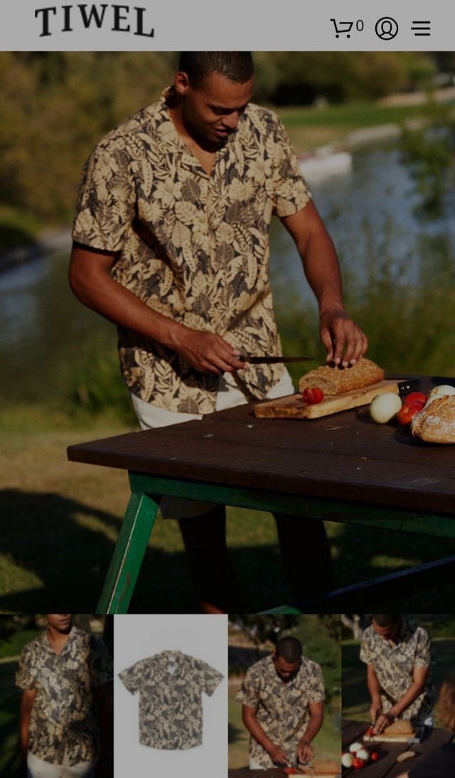 Camisa estampada manga corta Tiwel