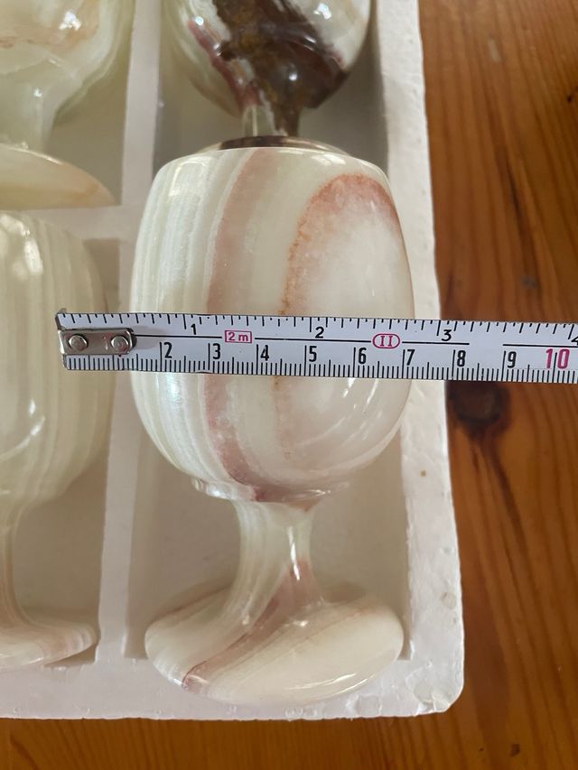 Copas alabastro grandes y antiguas