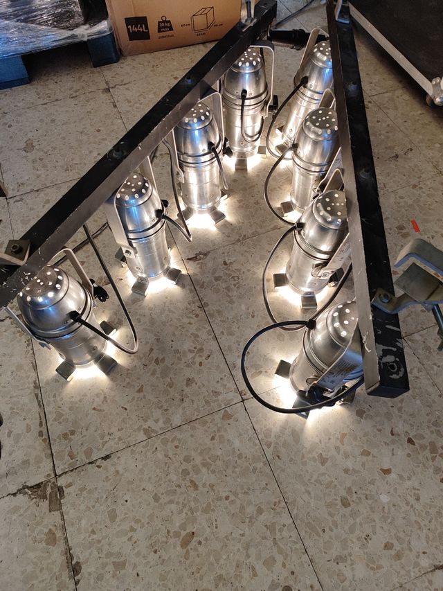 2 Barras foco par36 largo con lamparas