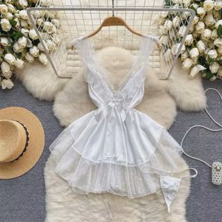 Vestido de noche plisado con tirantes para mujer