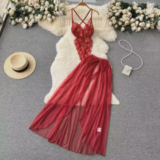 Vestido de noche plisado con tirantes para mujer