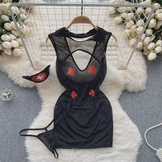 Vestido de noche plisado con tirantes para mujer