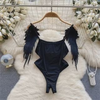 Vestido de noche plisado con tirantes para mujer