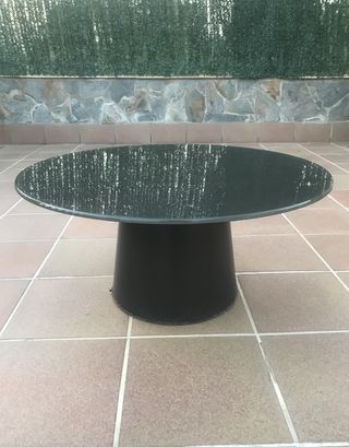 Mesa de centro baja redonda 80 cm