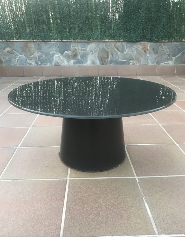 Mesa de centro baja redonda 80 cm