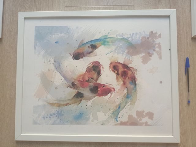 Lámina acuarela peces 40x50cm 