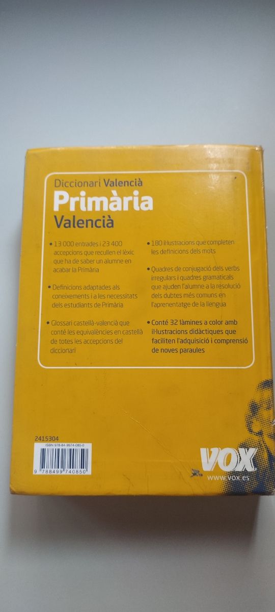 Diccionari primària Valencià Vox