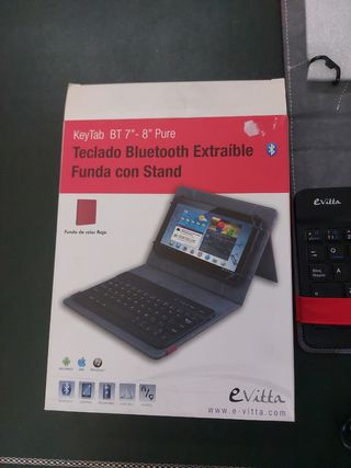Funda tablet con teclado bluetooth 7"-8"