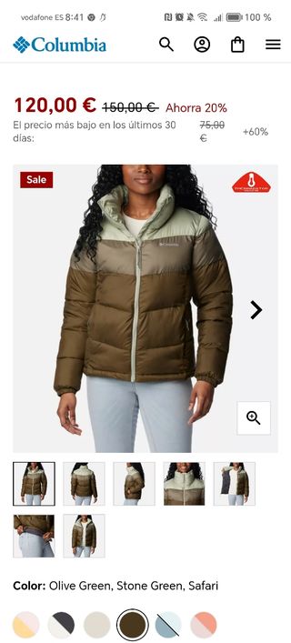 Abrigo Columbia mujer