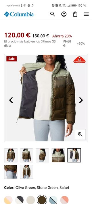 Abrigo Columbia mujer