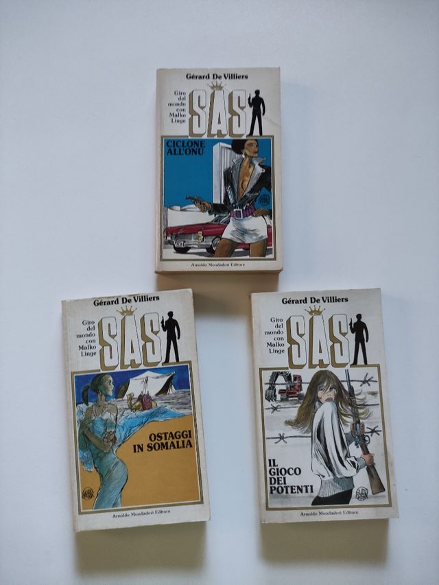 3 libri giallo vintage Sas