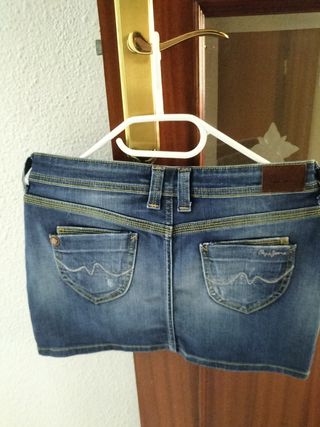 Falda tejano corta t38