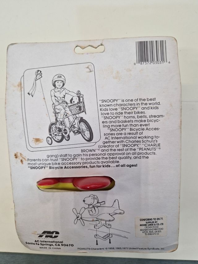 Snoopy Handlebar Toy años 70s